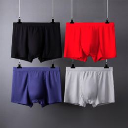 MÁS TAMAÑO 100% Pantalones cortos de algodón Calzoncillos Boxeadores para hombres Ropa interior corta y transpirable Color puro Regalos para novios grandes 288p