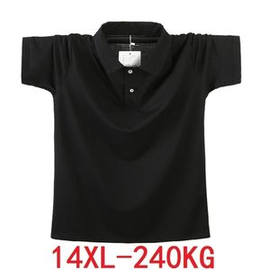 Taille plus 14xl 240kg hommes Polo-shirts à manches courtes Summer Home décontractée t-shirt Super Big Size Tops 68 70 72 74 76 66 220402