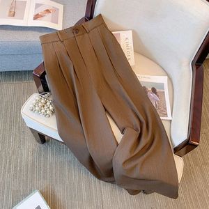 Pantalones casuales de talla grande 300 libras hermana gorda moda simple 2023 pantalones de color sólido de otoño e invierno 240119