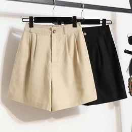 Plus taille 3xl 4xl 5xl Shorts en lin pour femmes hautes jambes larges 2023 Mini pantalon sexy de l'été Vêtements féminins 240420