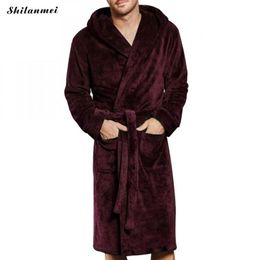 Grande taille 4xl 5xl hiver automne épais flanelle hommes femmes Robes de bain messieurs Homewear hommes vêtements de nuit salons Pyjamas262u