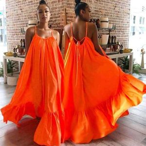 Plus maat 4xl 5xl dames maxi jurken ontwerper Casual kleding sexy sling mouwloze lange zomerjurk trouwjurk