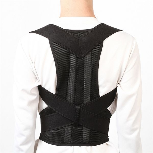 Talla grande 5XL Adulto Volver Postura Corrector Hombro Lumbar Brace Spine Mujeres Hombres Corrección ajustable Cinturón Corretor De Postura LJ201210