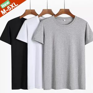 Plus taille 5xl tshirts hommes vêtements d'été couples de base de base de coton solide