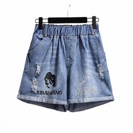 Plus la taille 6XL 150kg taille haute denim shorts pantalons femmes jeans courts pour femmes été dames shorts chauds v76v #