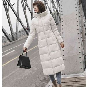 Grande taille 6XL manteau à bulles féminin Parka longue hiver coton veste femmes fermeture éclair Parkas 210423