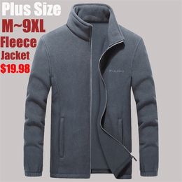 Chaquetas de lana Softshell para hombre de talla grande 7XL 8XL 9XL, sudadera cálida para hombre, abrigos térmicos, rompevientos, ropa deportiva, ropa de marca X0710