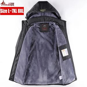 Plus size 7XL 8XL Winter Parka jassen Mannen Winddicht Dikke Warme Waterdichte jassen Mannelijke Militaire Capuchon sneeuw jas Herenkleding 240124