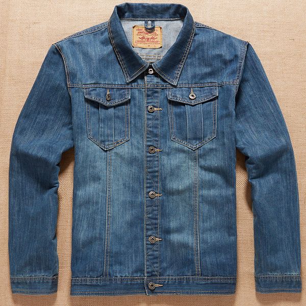 Grande taille 8XL 7XL 6XL hommes Denim vestes tendance mode Cowboy moto veste manteaux vêtements mâle décontracté ample Outwear 7025