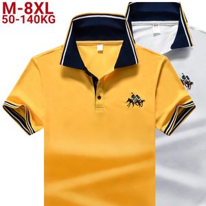 Plus taille 8xl 7xl 6xl Polo d'été Men de broderies classiques Polos Polos Tee Shirt Male Camine masculine 240520