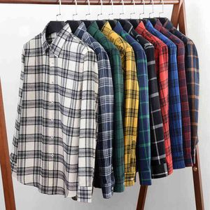 Plus Size 8XL 9XL 10XL Heren Plaid Shirt Lente Herfst Sizlong Sleeve Klassieke Business Daily Loose Casual Streetwear Kleding G0105