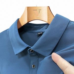 Plus Size 9xl 8xl 7xl Nieuwe Zomer Top Kwaliteit Ijs Zijde Ademende Shirts Mannen Korte Mouw Losse Polo Busin mannelijke T-shirts f214 #