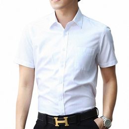 Plus la taille 9XL nouvelle haute qualité N-iring hommes Dr Shirt été à manches courtes solide mâle vêtements coupe régulière Busin chemises I2kI #