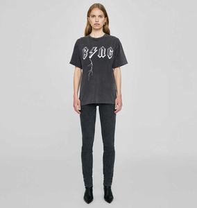 Plus Size AB T-shirt Zomer BOLT Tees Dames Designer Zwart Losse Print Tops Katoenen T-shirt