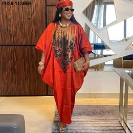 Taille plus robes longues africaines pour les femmes traditionnelles nigéria imprimé patchwork Caftan robe abaya musulman robe womme vêtements 240401