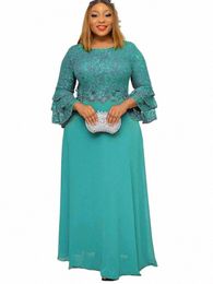 Robe de soirée africaine grande taille pour femmes, tenue de mariée en dentelle, Fi Diki Ankara, élégante, turque, musulmane, Maxi, Dr F4ZD #, nouvelle collection 2023