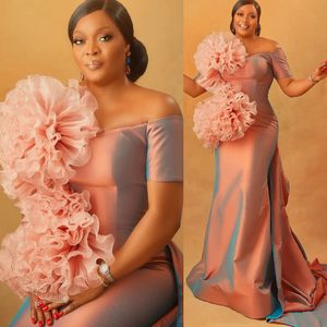 Plus taille arabe aso ebi sirène élégant robes de bal sexy robes sans bretelles en taffetas soirée formelle deuxième réception anniversaire robes de fiançailles robes zj787 407