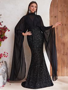 Plus size Arabische sexy moeder van bruid jurken aso ebi lange mouwen schede vintage prom formal wo gast jurk zeemeermin kant avond feestjurken 403