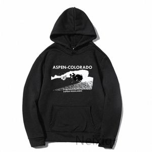 Plus Size Aspen-Colorado Print Patroon Capuchon Vrouwen Mannen Aspen Hooglanden Sweatshirts Harajuku Herfst Winter Trui Kleding 91aH #