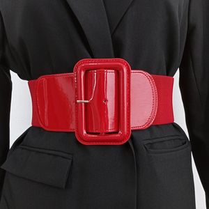Grande taille noir Stretch Cummerbunds femme large noir Corset ceinture grande robe rouge ceinture concepteur ceintures pour femmes blanc