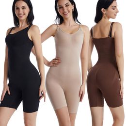Plus size bodysuit dames afslankend ondergoed open kruis shapewear naadloze jumpsuit postpartum body shaper s-xxxl