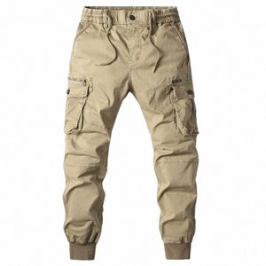 Pantalon cargo grande taille pour hommes Pantalon de jogging décontracté Cott Pleine longueur Militaire Streetwear Pantalon de survêtement tactique pour hommes J5OU #
