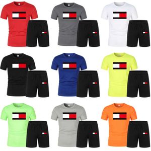 Plus maat 3xl 4xl Casual Designer Mens Tracksuits Round Neck Short Sleeve Leisure Sports 2 Two Piece Set Gym Jogging T -shirt en shorts Outfits
