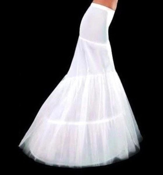 Plus la taille pas cher haute 2017 jupons de sirène de mariée 2 cerceaux Crinoline pour robe de mariée jupe de mariage accessoires glisser avec train C6734545