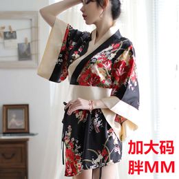 Kimono japonais potelé de grande taille, Lingerie Sexy et séduisante pour jeu de rôle féminin mignon et ludique, ensemble Hanfu 257862