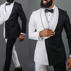 Esmoquin de boda de talla grande a juego de colores, pantalones de hombre de doble botonadura, trajes para hombres guapos, traje Formal de fiesta de graduación, chaqueta y pantalones