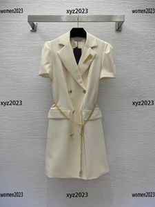 Plus size designer jurk voor vrouwen Designer Design Kleding Fashion Metal Broche Decoration Dressize S-XL Nieuw product april03