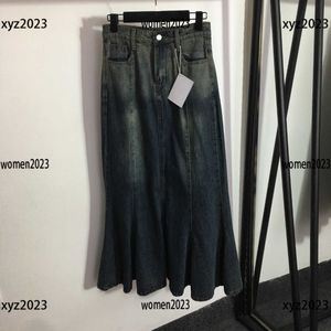 Plus size designer jurk voor vrouwen zomer sexy kleding maat s-xl gradiënt kleur denim lange rok nieuwkomers