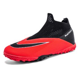 Vestido de talla grande Big 35-49 Sneakers de tobillo alto Men FG Soccer Niños Corates al aire libre Spikes Profesion