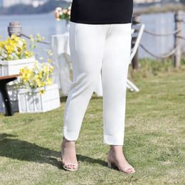 pantalons habillés grande taille pour femmes leggings avec poches pantalons de survêtement blancs noirs capris pour femmes 3x-4x tenues de vêtements d'entraînement 240130