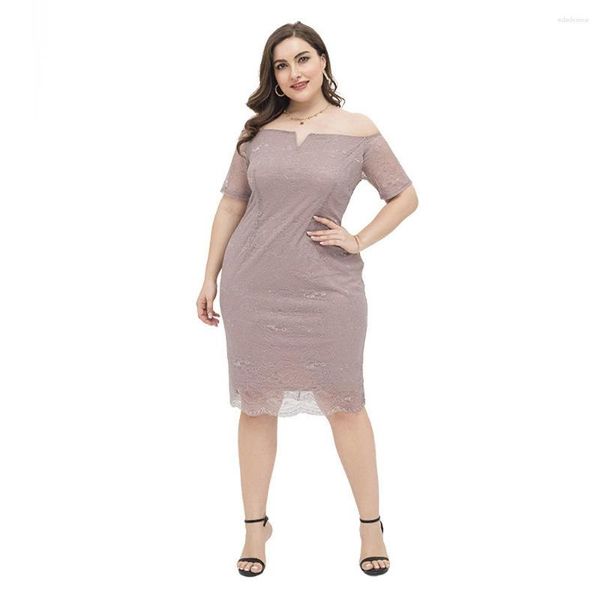 Grande taille robes 2023 grand élégant été moulante pour les femmes dame dentelle longue robe de soirée tissu Sexy sangle en mousseline de soie fête de mariage