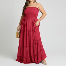 Plus size jurken 5xl vonda 2023 jurk zomer vrouwen elegant maxi sexy off schouder lang feest gewaad femme bohemian vestidos