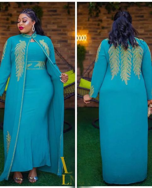 Robes grande taille Robes de soirée de mariage africaines pour femmes printemps automne africain à manches longues rouge noir bleu blanc robe longue costume musulman Abaya 230927