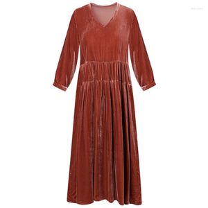 Plus size jurken jurk elegante sprookjesveer veer Autunm lantaarn mouwen fluweel vintage vestido gewaad 5xl 6xl