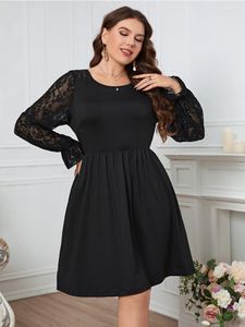 Robes de grande taille robe Sexy à manches longues grandes dames robes Elegantes Para Mujer fête