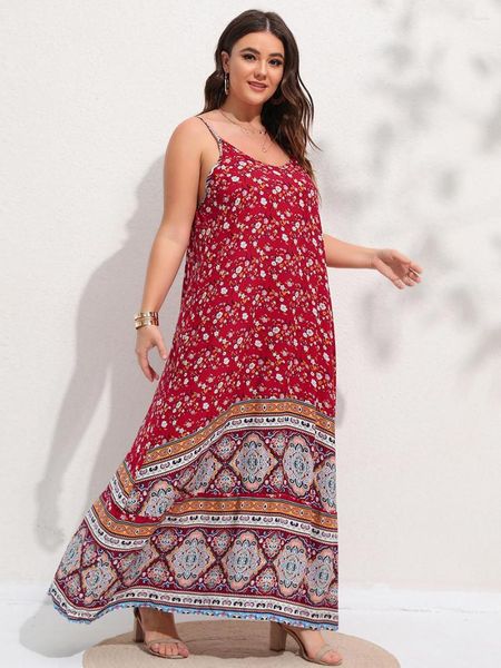 Robes grande taille Finjani femmes Cami été dos nu Maxi robe imprimé fleuri fête formelle 2023