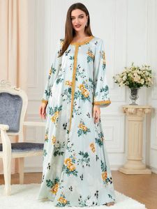 Grande taille robes imprimer Ramadan Robe musulmane vêtements pour femmes Robe Abaya caftan islamique turquie Robe Femme fête longue Eid 2023