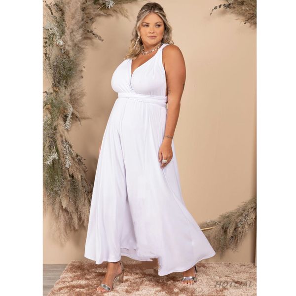 Robes grande taille Sexy Femmes Multiway Wrap Convertible Boho Maxi Bandage Rouge Robes Longues Plus Size Party Demoiselles D'honneur Infinity Robe Longue Femme 230715