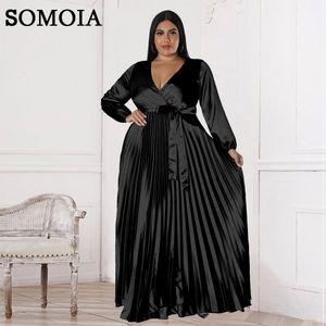 SOMOIA femmes grande taille Maxi robes grand automne luxe concepteur élégant Abayas longue musulmane soirée vêtements 230216