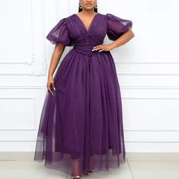 Robes grande taille Été femmes longue robe trapèze robe douce grande taille maille col en V femmes couleur unie grand ourlet taille nouée robe formelle pour mariage 231017