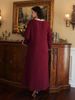 Robes de taille plus tol￩en toleen women's maxi 2022 printemps d￩contract￩ ￩l￩gant manches longues abaya arabe dinde de f￪te africaine de f￪te de soir￩e