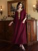 Robes de taille plus tol￩en toleen women's maxi 2022 printemps d￩contract￩ ￩l￩gant manches longues abaya arabe dinde de f￪te africaine de f￪te de soir￩e