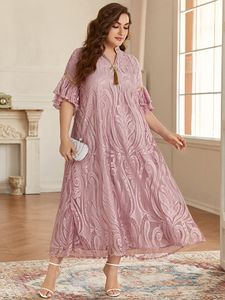 Plus size jurken toleen dames maat maxi grote zomer roze luxe ontwerper elegante abayas lange moslim avondfeestkleding 230330
