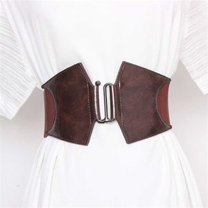 Plus taille de la ceinture de corset élastique ceintures féminines larges pour femmes concepteurs de haute qualité stretch cummerbunds robe ceinture 220210 190g