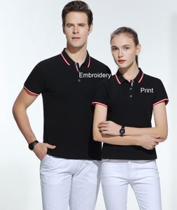 Plus size geborduurd polo logo of tekst T-shirt katoen sport zachte aanraking shirt fitness golf polos op maat gemaakt t-shirt