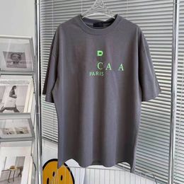 Surdimensionné Hommes Femmes T-shirt Classique Designer Lettres Style Lâche Contracté Casual Polos Pour Couple Vêtements Amérique Europe pop